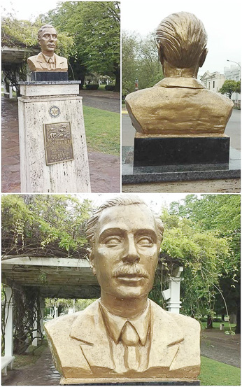Se restauró el busto de Lucas Kraglievich