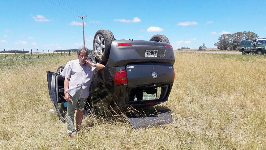 Vuelco en la ruta 226