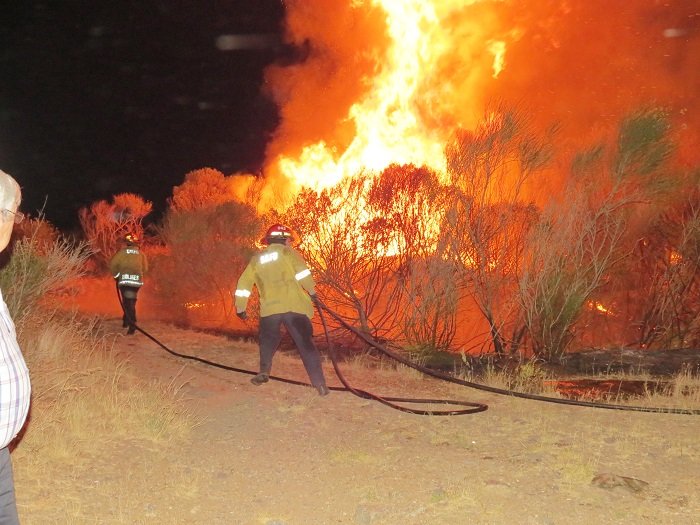 Fuego intencional en el Cerro