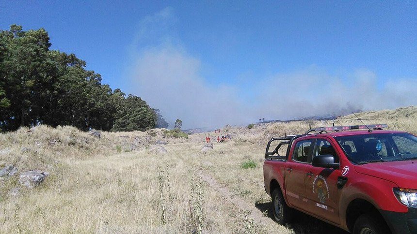 El fuego tuvo en vilo a los bomberos