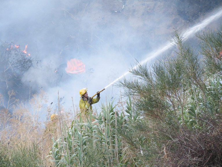 Otra vez el fuego se apoderó de la cava