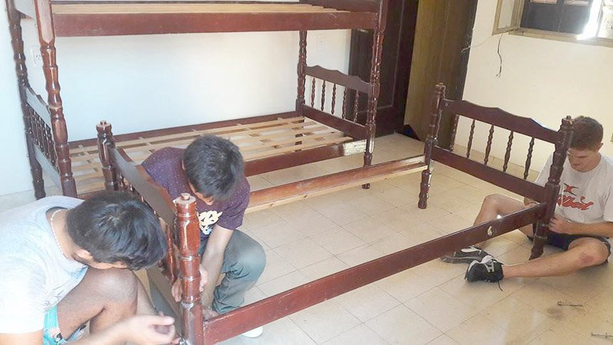 La Plata: el CEUB comenzó a amoblar la casa