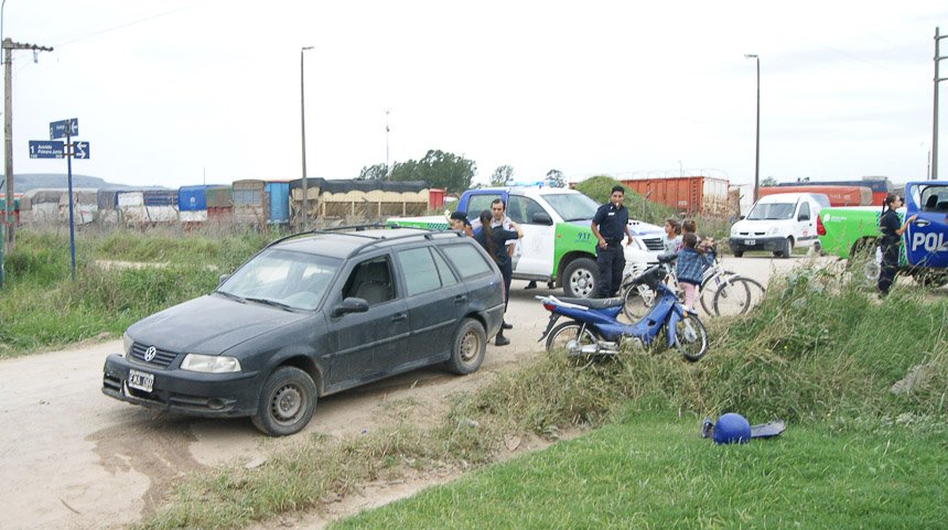 Motociclista herida en accidente