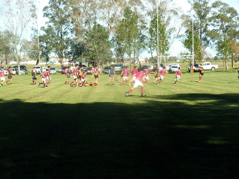 Multitudinario encuentro de rugby en Campo de Pato