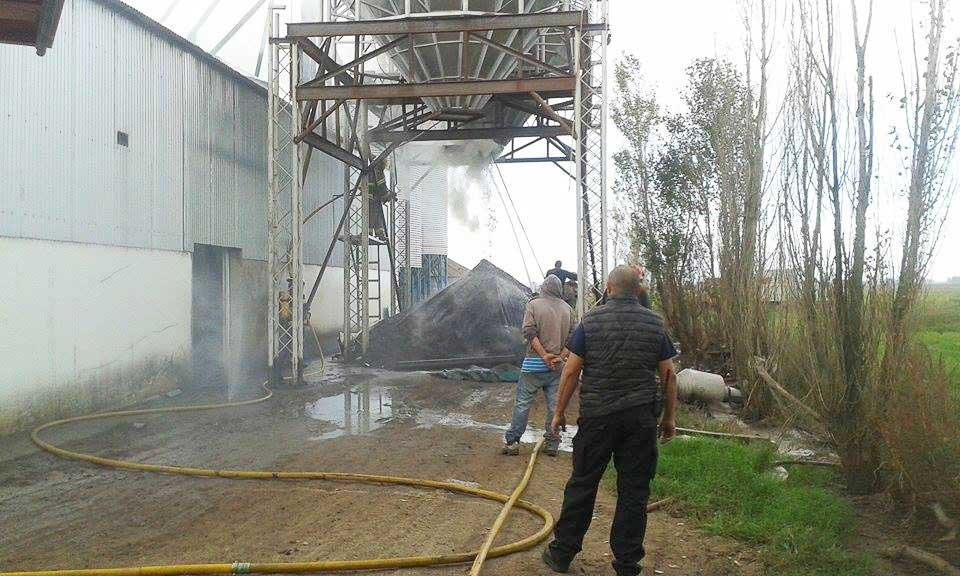 Fuego en una planta de producción de biodiesel