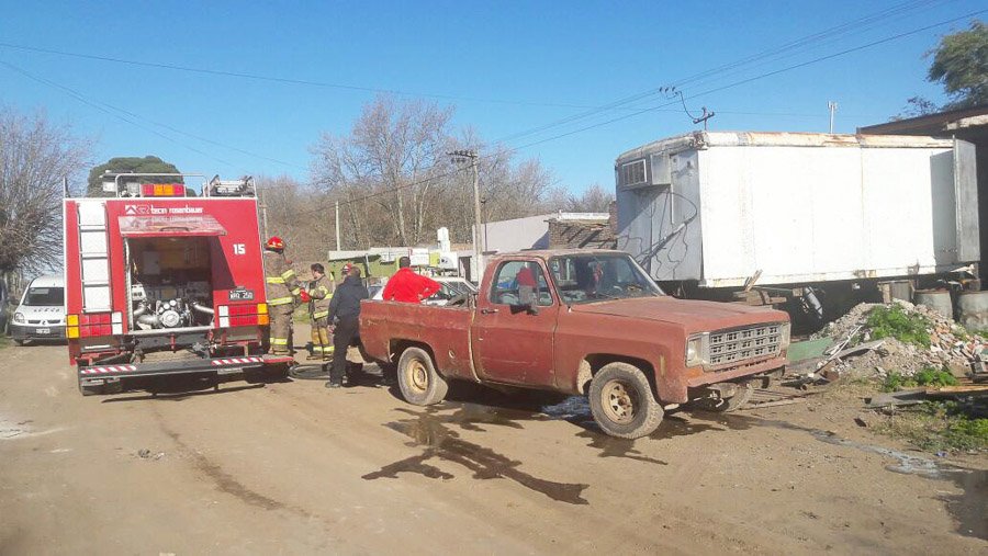 Una chispa de soldadura generó principio de incendio