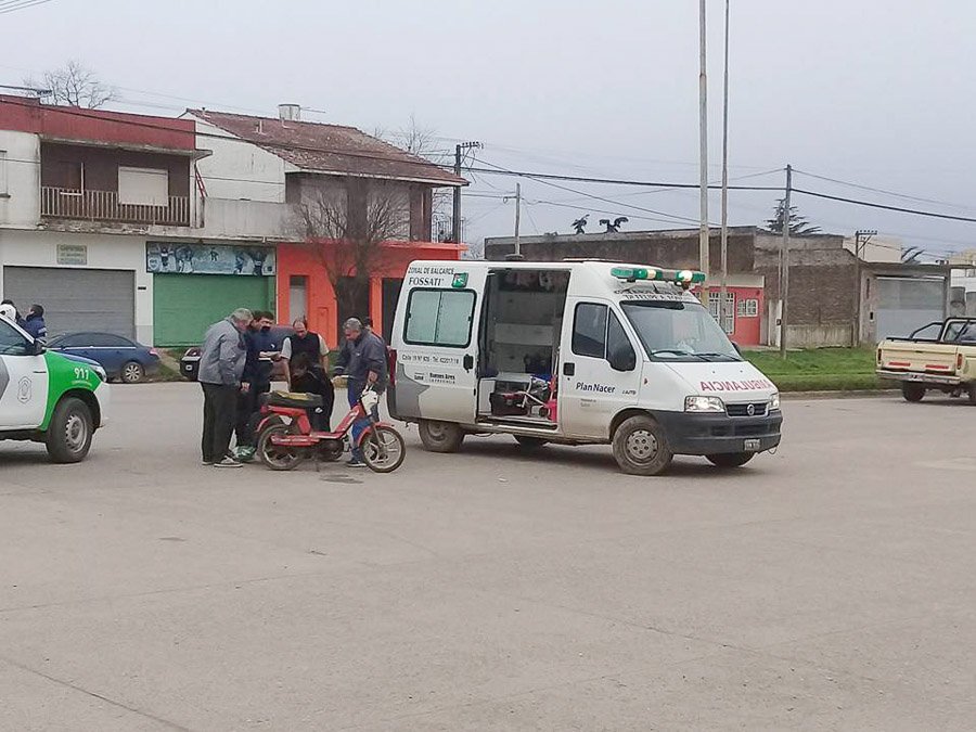 Motociclista lesionado
