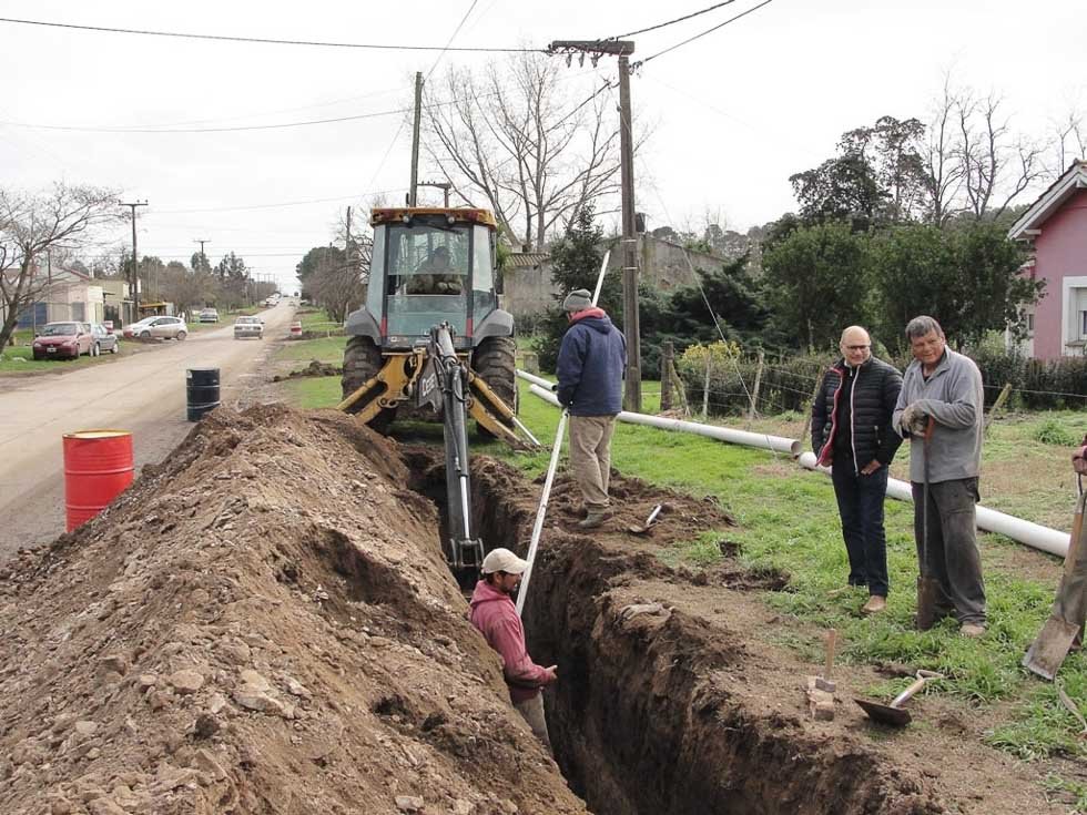 Es inminente la culminación de obras del troncal de red cloacal de calle 48