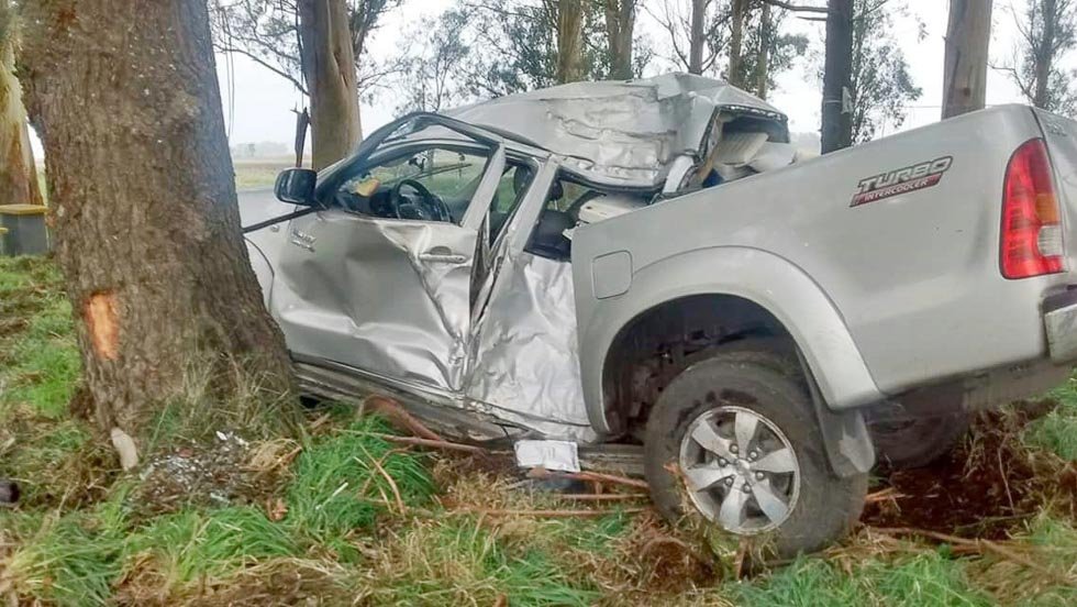 Camioneta se despistó e impactó contra un árbol: su conductor, herido