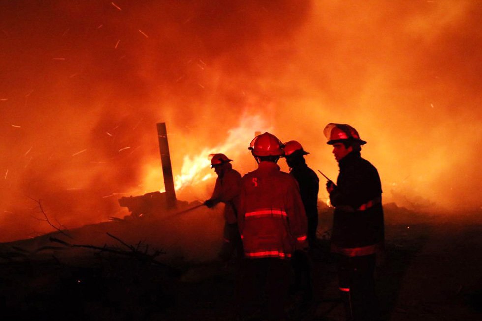 Incendio en la cava