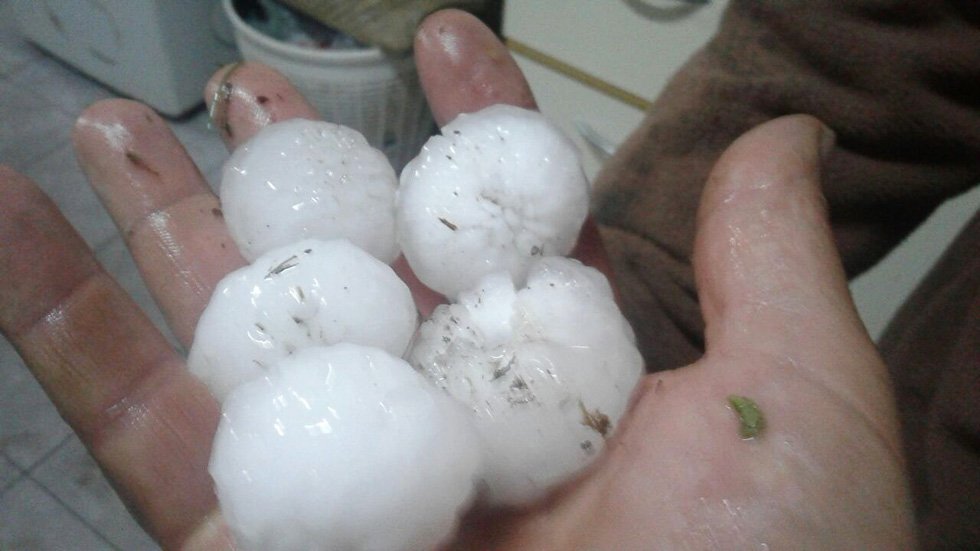 Fuerte pedrada causó daños en la zona de Los Pinos