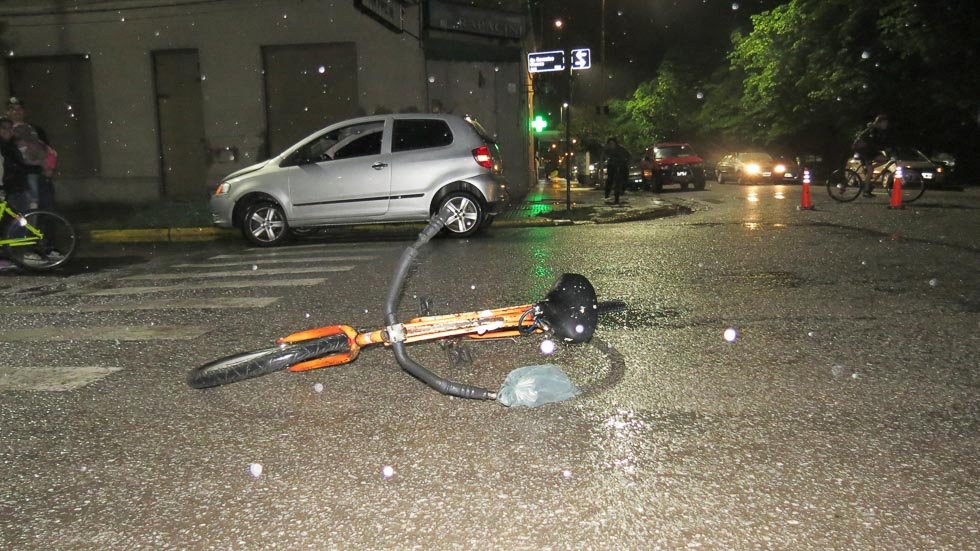 Ciclista accidentada