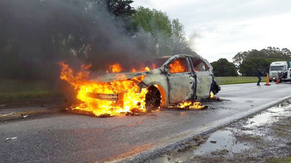 Accidente y milagro en la ruta 226