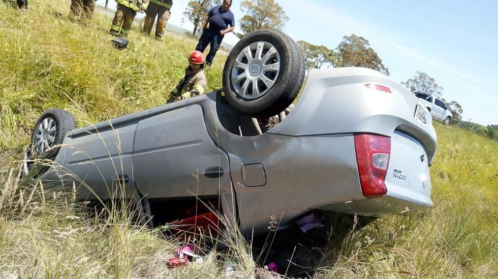 Vuelco en la Autovía
