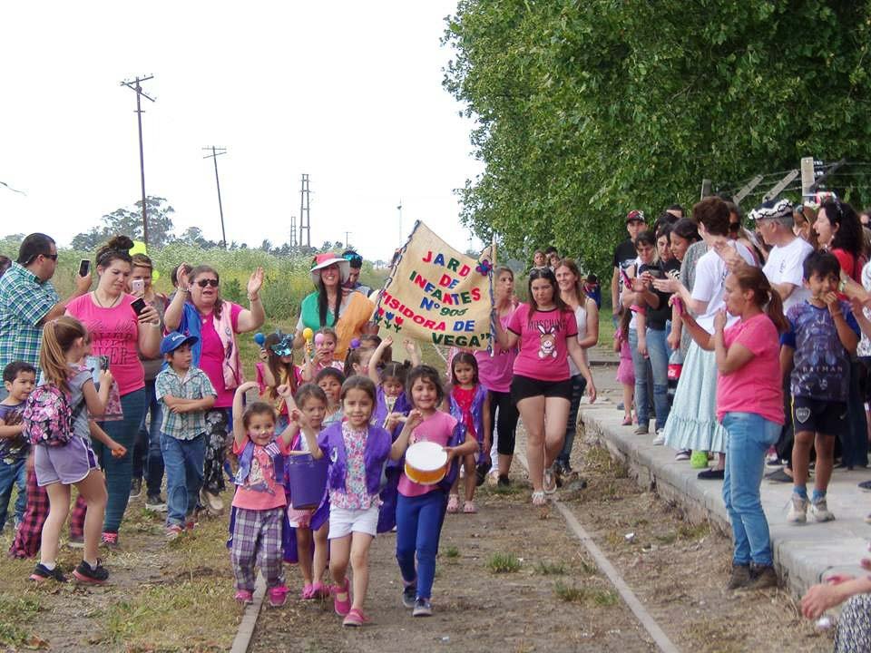 El andén se vistió de fiesta