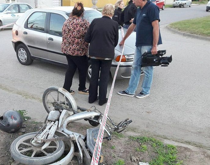 Motociclista herido