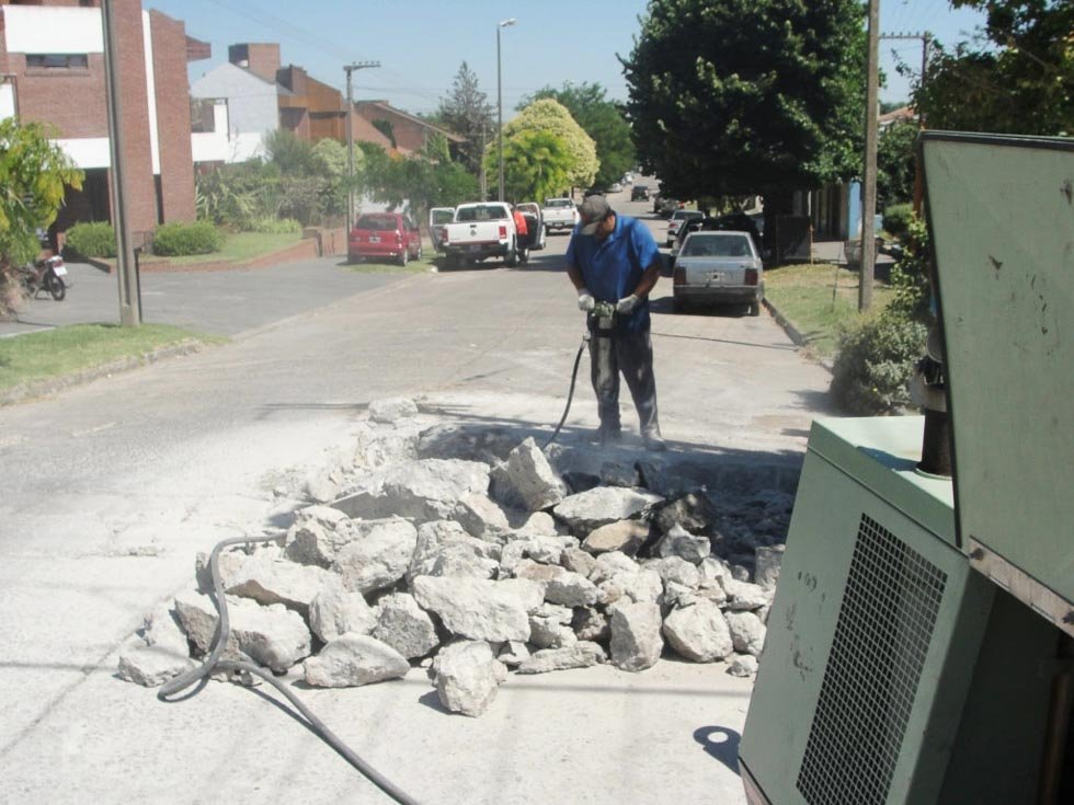 Bacheo en sectores críticos