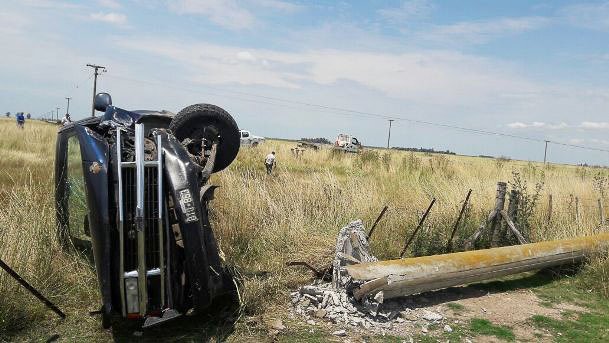 Dos balcarceños lesionados en un vuelco