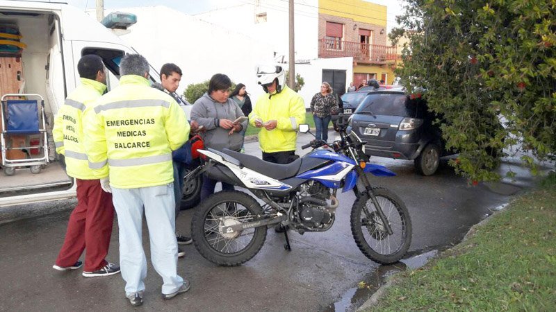 Motociclista herido