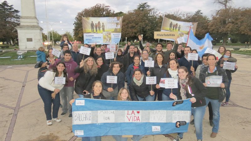 Manifestación contra la  despenalización del aborto
