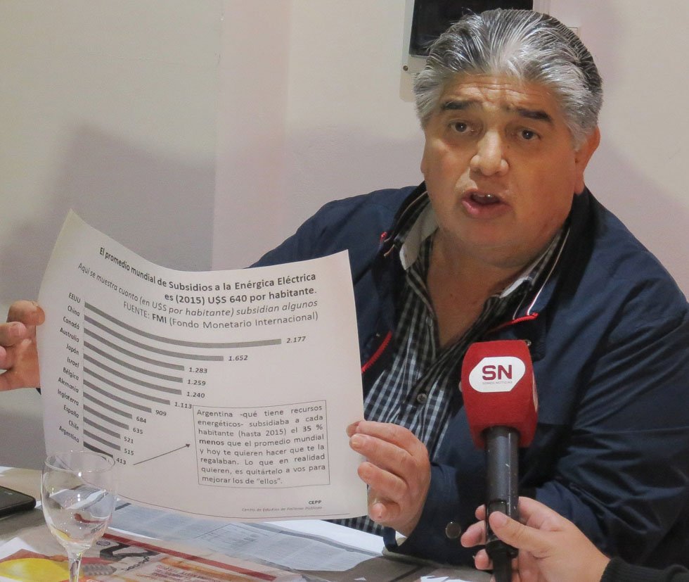 Declaraciones del titular del Sindicato Luz y Fuerza Mar del Plata Para José Rigane, el tarifazo "es la  consecuencia del modelo, no la causa"