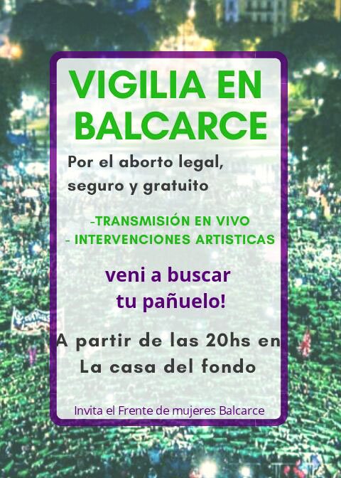 Despenalización  del aborto: habrá dos vigilias durante el debate de la Ley