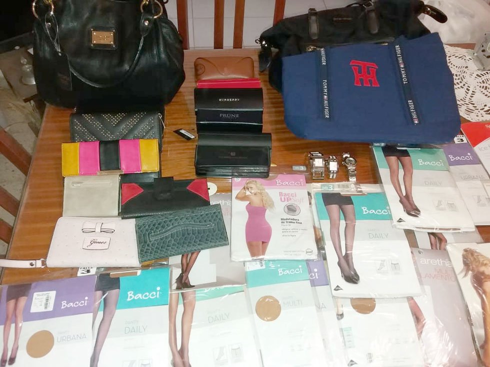 Secuestran numerosos artículos  en la vivienda de una punguista
