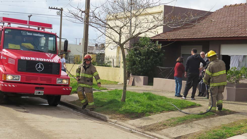 Principio de incendio en una vivienda