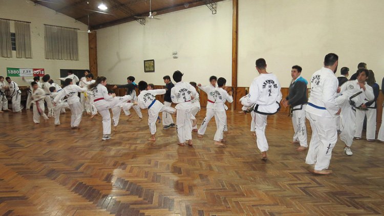 Master Class de taekwondo en la Sociedad Italiana 