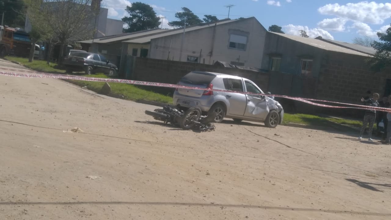 Joven sufrió graves heridas en un choque
