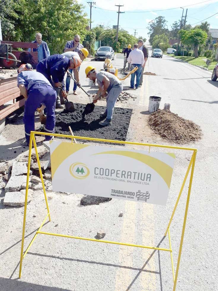 La Cooperativa de Electricidad dio a conocer el listado  de cuadras en las que se realizará el bacheo