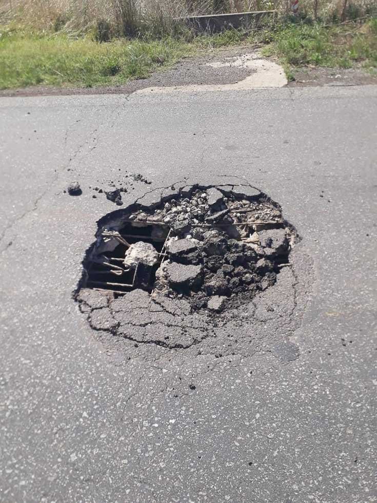 Por rotura de una alcantarilla está cortada al tránsito la ruta 55 entre Pieres y San Agustín