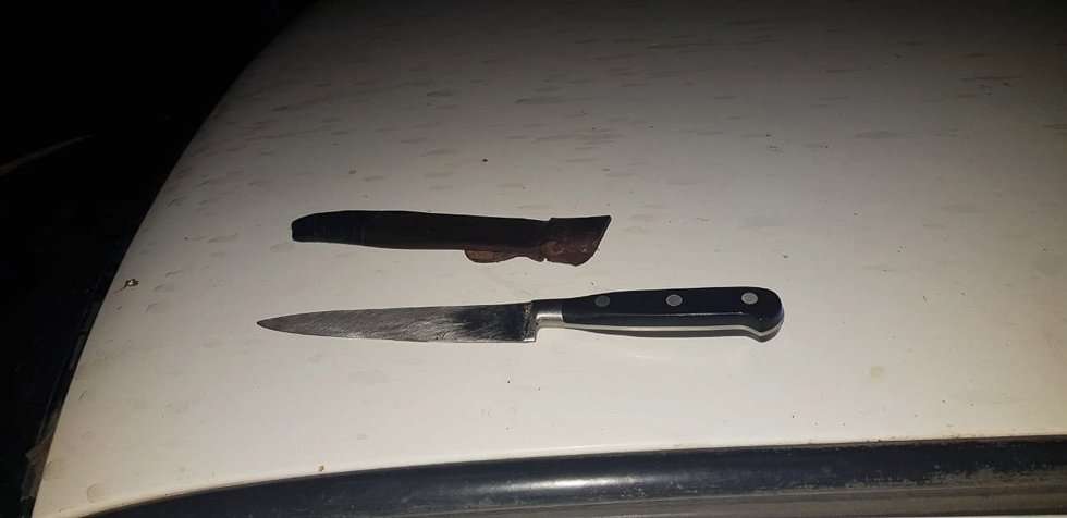 Chocó, amenazó con un cuchillo al otro  conductor y se dio a la fuga: aprehendido