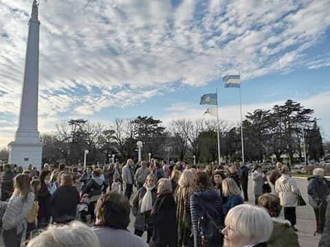Balcarce se sumó el sábado a la  manifestación de apoyo al Gobierno