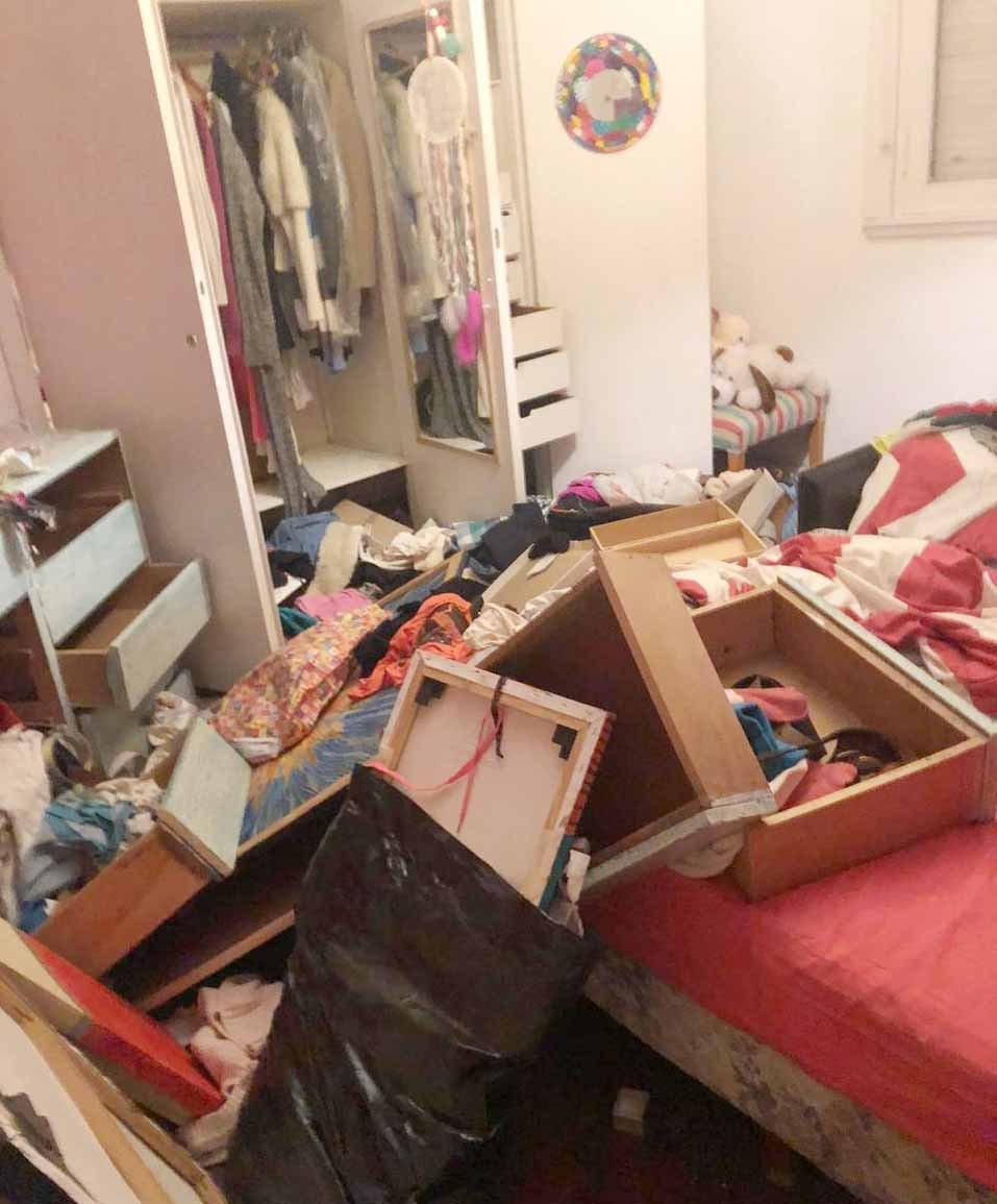 Descomunal desorden y daños  provocaron ladrones en una casa