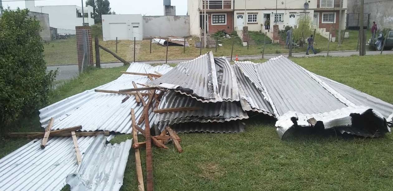 Violento temporal de viento causó serios daños