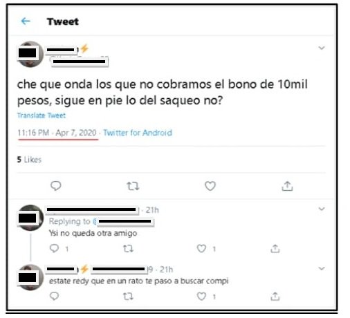 Balcarceño no recibió los $10000 de ANSES y fue detenido por twittear instigando a realizar saqueos