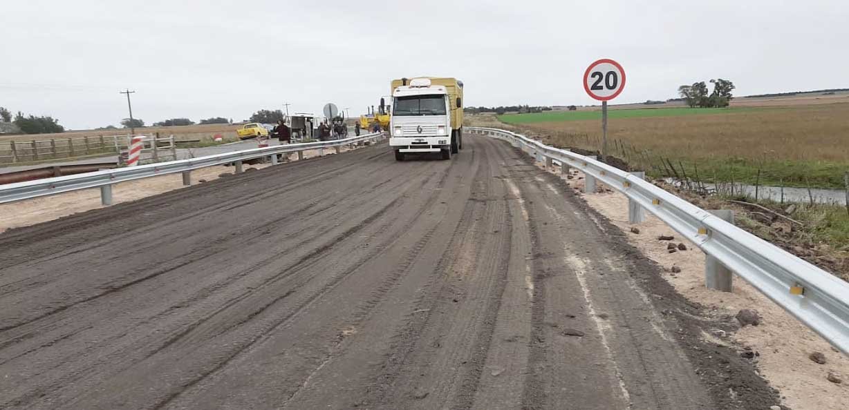 Se habilitó el desvío paralelo al puente  del Arroyo Malacara en la ruta 55