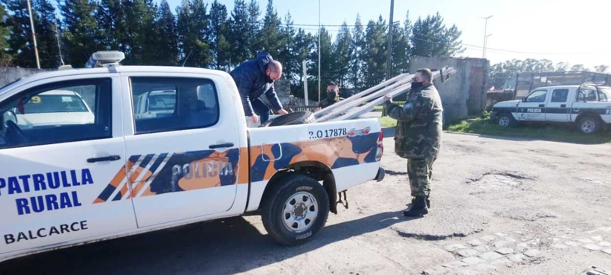 Recuperaron tranqueras robadas  hace dos meses de un campo