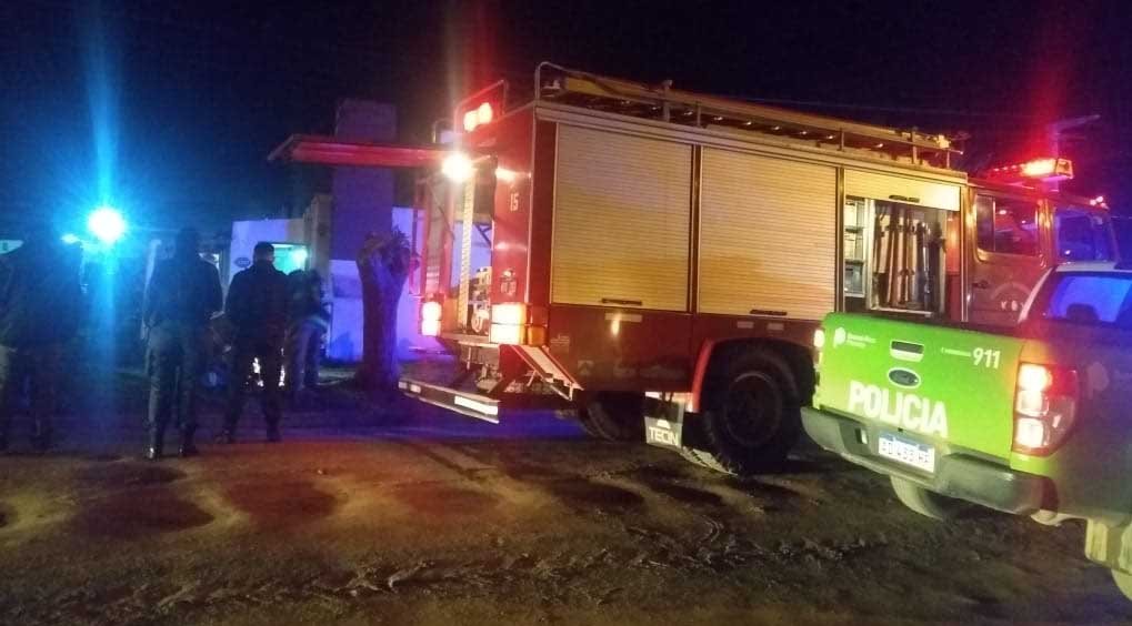Principio de incendio en un galpón