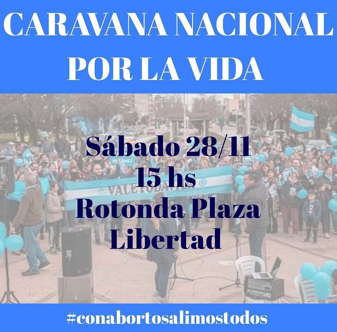En contra del aborto legal: convocan a una  concentración y caravana "por la Vida"