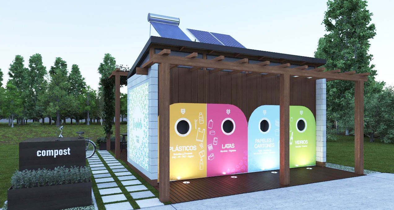 Cómo será y cómo funcionará el  "Eco Punto" modular de reciclaje