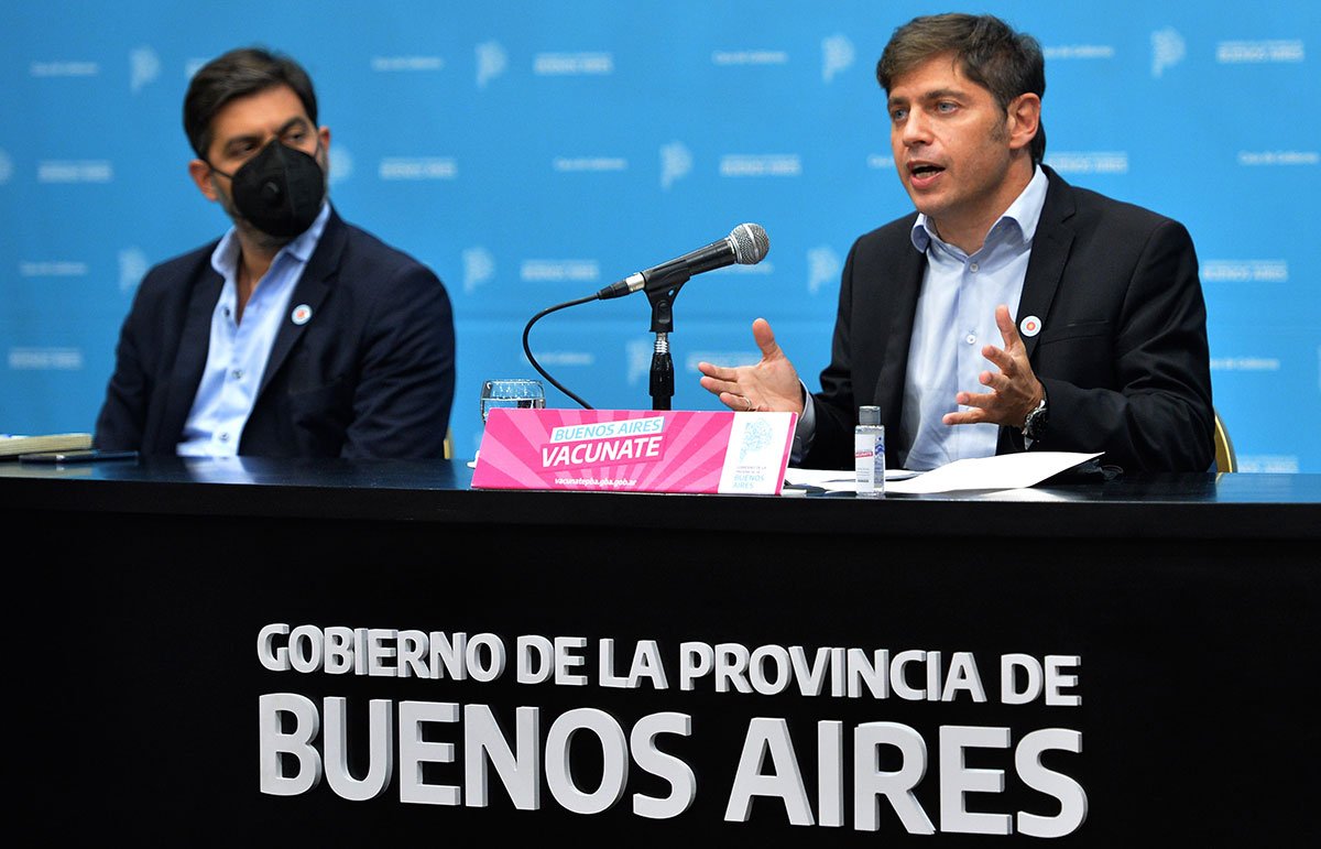 El gobernador bonaerense en compañía del Jefe de Gabinete y el Ministro de Salud anunció las nuevas medidas de cuidado para la provincia de Buenos Aires