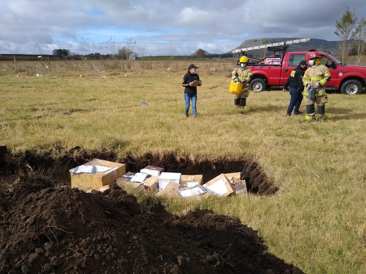 Incineración de material estupefaciente secuestrado en los últimos meses
