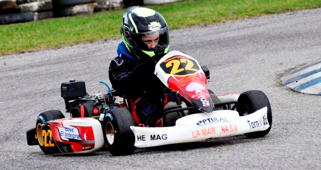 Karting: Benjamín Lantella en el podio