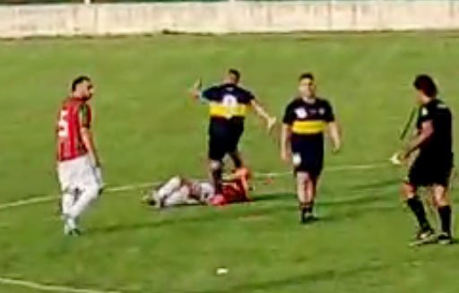 Ferroviarios vs. Boca: una patada brutal y serios incidentes