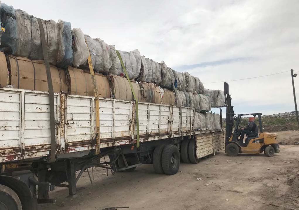 Nuevo envío de material reciclable