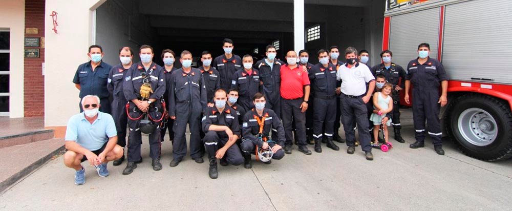 Emoción en el regreso de los bomberos balcarceños que trabajaron en Corrientes