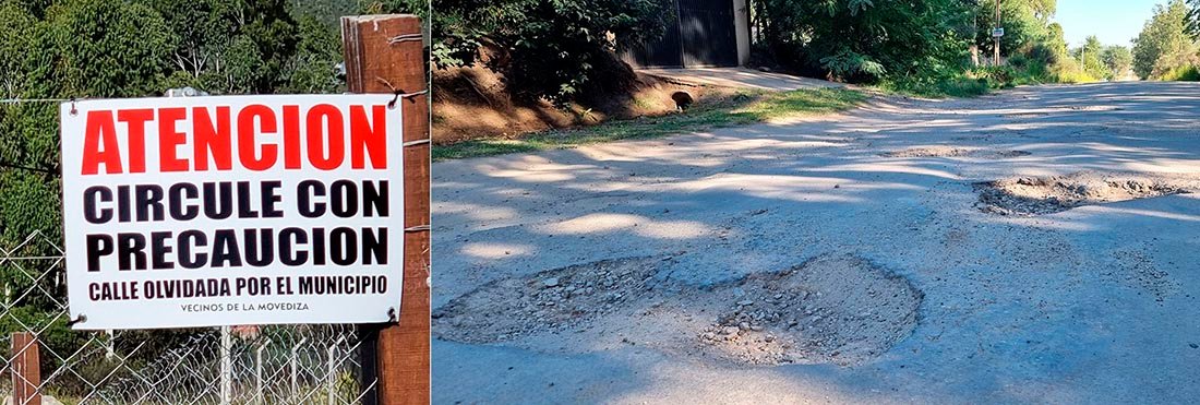 Es “deplorable” el estado de las calles, aseguran los vecinos de “La Movediza”