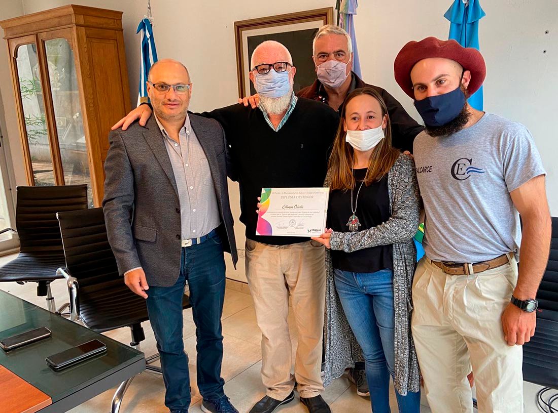 El Intendente recibió a Bomberos y a miembros de "Estampa Criolla"
